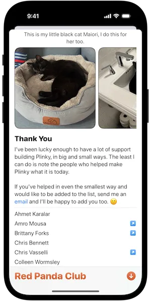 Thank You Screen